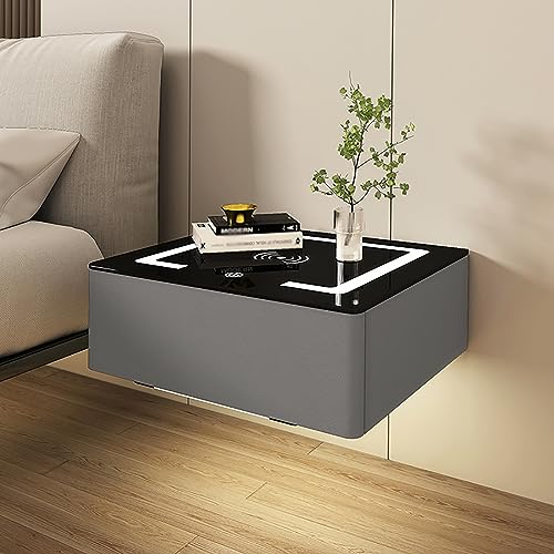 OUBBDVRT Schwimmende Wand montierte Nachttisch mit intelligent OUBBDVRT Schwimmende Wand montierte Nachttisch mit intelligent von OUBBDVRT