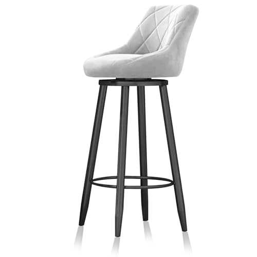 OUBBDVRT Set von 3 Schwenkstangenhodern, 65 cm Samtklopfenhöhe mit Rücken, stilvolle grüne Kücheninselsitze, goldene Beine, perfekt für Home & Pub -Nutzung von OUBBDVRT