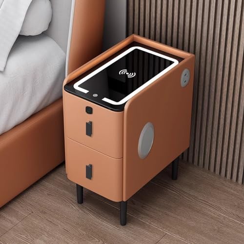 OUBBDVRT Smart Nachttisch mit drahtlosen Lade- und LED -Leuchten Moderne Technologie für Schlafzimmer schmaler Nachttisch mit 2 Schubladen OUBBDVRT Smart Nachttisch mit drahtlosen Lade- und LED -Leuchten Moderne Technologie für Schlafzimmer schmaler Nachttisch mit 2 Schubladen von OUBBDVRT