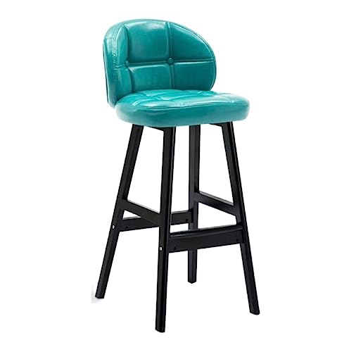 OUBBDVRT Vintage PU Leather Barhocker mit Fußstütze - stilvolle Heimküchenstühle zum Essen, Frühstücksbar und Pub - Komfortable Holzstühle mit 2 OUBBDVRT Vintage PU Leather Barhocker mit Fußstütze - stilvolle Heimküchenstühle zum Essen, Frühstücksbar und Pub - Komfortable Holzstühle mit 2 von OUBBDVRT