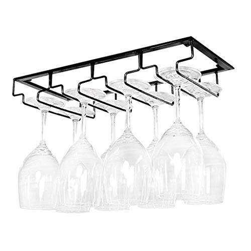 OUBBDVRT Weinregal Wandmontaged Hanging STEMWARE HELTER UNTER KANNET Metal ABSCHLAFT MIT 3 7 Zeilen Weinglas Rack Restaurant Bar Flaschenhalter für 3 Flaschen und 3 Slots von OUBBDVRT