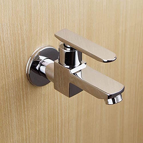 Wasserhahn Badezimmer Mop Pool Wasserhahn In-Wand einzelner kaltes Badezimmer kleiner Anführer reiner Kupfer Schneller offener Spulen 4 Punkte Wasserdüse Spritzschuh Leitungswasser-Wasser-Tap von OUBBDVRT