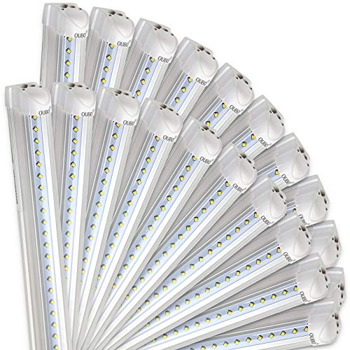 [20er Pack zum Sparpreis] OUBO LED Leuchtstoffröhre mit Fassung komplett 120CM LED Tube T8 Röhre Leuchtstofflampe, 18 Watt 2150 Lumen, Kaltweiss 6000K, Transparente Abdeckung von OUBO