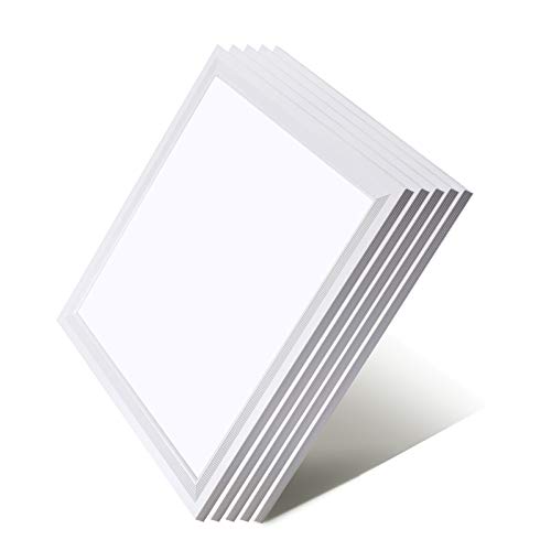 OUBO [5er Pack zum Sparpreis] LED Panel 62x62cm Naturweiß / 36W / 3750lm / 4000K / Silberrahmen Lampe dünn SLIM Ultraslim Deckenleuchte Pendelleuchte Wandleuchte Einbauleuchten. von OUBO