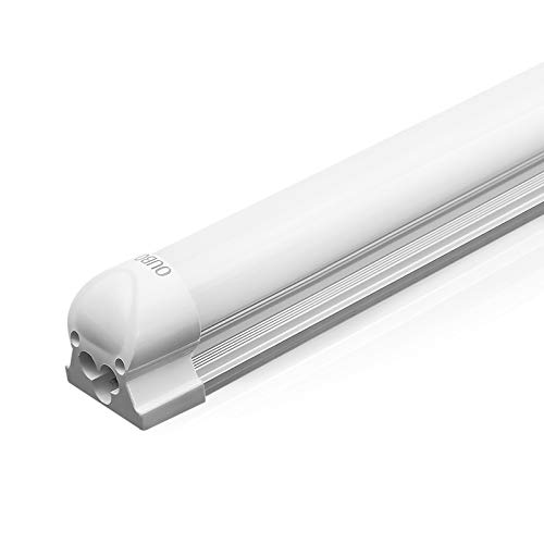 OUBO 60cm LED Leuchtstoffröhre komplett Set mit Fassung Neutralweiss 4000K 10W 1300lm Lichtleiste T8 Tube milchige Abdeckung von OUBO