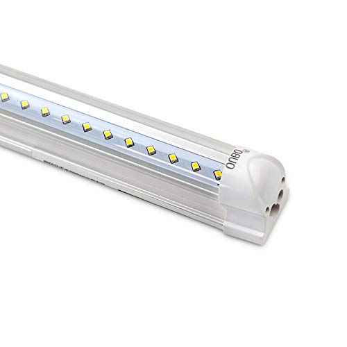 OUBO LED Leuchtstoffröhre mit Fassung komplett 120CM LED Tube T8 Röhre Leuchtstofflampe, 18 Watt 2400 Lumen, Naturweiss 4000K, Transparente Abdeckung von OUBO