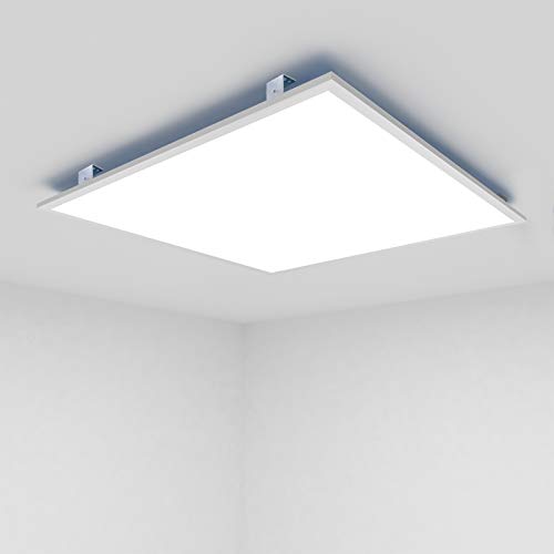 OUBO LED Panel 30x30cm Kaltweiß 6000K 1900 Lumen Weißrahmen quadratisch 18W LED Wandleuchte Deckenleuchte für Labors, Küche, Badezimmer, Hobbyräume, inkl. Trafo von OUBO