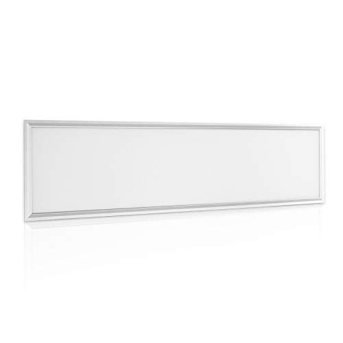 OUBO LED Panel Deckenleuchte 120x30cm Kaltweiß, 36W, 4000 lumen, 6000K, dünn Ultraslim, Weißer Rahmen, Wandleuchte für Wohnraum, Bad, Flur, Wand, Decke, Küchen, 1er Pack von OUBO