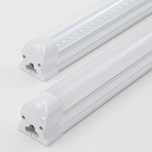 [PRO] [2er Pack] LED Leuchtstoffröhre mit Fassung komplett 150CM LED Tube T8 Röhre Leuchtstofflampe, 24Watt, 2550 Lumen, Naturweiss 4000K, Transparente Abdeckung von OUBO