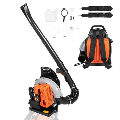 OUBUBY Benzin Rückenlaubbläser Laubbläser 2 Takt 63CC Benzinmotor Laubbläser mit 1.8 l Tank rückenschonend und tragbar Gartenbläser mit Verstellbarer Schultergurt von Blättern, Sand, Kies und Schnee OUBUBY Benzin Rückenlaubbläser Laubbläser 2 Takt 63CC Benzinmotor Laubbläser mit 1.8 l Tank rückenschonend und tragbar Gartenbläser mit Verstellbarer Schultergurt von Blättern, Sand, Kies und Schnee von OUBUBY