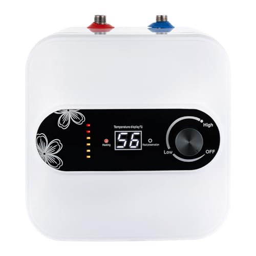 OUBUBY Mini Durchlauferhitzer Küche, 1500W 220V Elektrische Warmwasserbereiter Tankloser Elektronisch Geregelter Durchlauferhitzer mit LED-Temperaturanzeige für Waschbecken & Küchenspülen OUBUBY Mini Durchlauferhitzer Küche, 1500W 220V Elektrische Warmwasserbereiter Tankloser Elektronisch Geregelter Durchlauferhitzer mit LED-Temperaturanzeige für Waschbecken & Küchenspülen von OUBUBY
