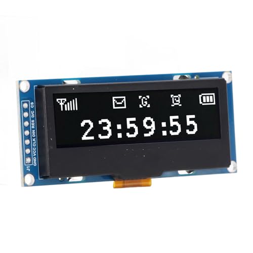 OUCRIY 2,23 Zoll Displaymodul 128x32 Auflösung Organische Leuchtdiode Bildschirmmodul SSD1305 IICSPI Comm (MRC162A Weißes Display) von OUCRIY