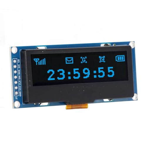 OUCRIY 2,23 Zoll Displaymodul 128x32 Auflösung Organische Leuchtdiode Bildschirmmodul SSD1305 IICSPI Comm (MRC162B Blaues Display) von OUCRIY