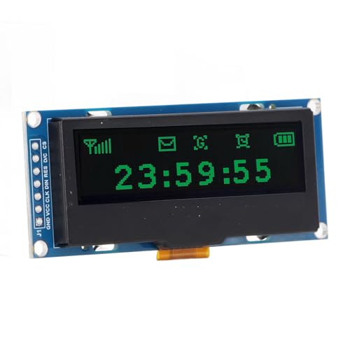 OUCRIY 2,23 Zoll Displaymodul 128x32 Auflösung Organische Leuchtdiode Bildschirmmodul SSD1305 IICSPI Comm (MRC162C Green Display) von OUCRIY