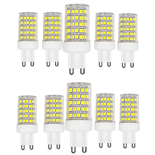 GOUGEER 10er G9 10W LED Glühbirnen Ersatz der G9 100W Halogenlampe G9 1000 Lumen, kaltweiß 6000K, Keramiksockel, Nicht Dimmbare Glühlampe für die Beleuchtung zu Hause, g9 Kapselbirnen von OUGEER