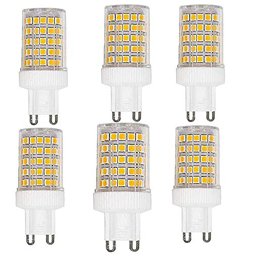 GOUGEER 6 Stück G9 10W LED Glühbirnen Ersatz der G9 100W Halogenlampe G9 1000 Lumen, Warmweiß 3000k, Keramiksockel, Nicht Dimmbare Glühlampe für die Beleuchtung zu Hause, g9 Kapselbirnen von OUGEER