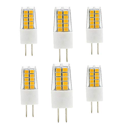 OUGEER 6 Stück Energiesparende G4 3W LED Birne, 20 SMD 2835,Warmweiß 3000K, 300lm, AC 220-240V LED-Lampen Ersatz 30W Halogenlampe Nicht Dimmbar von OUGEER