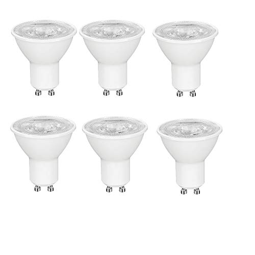 OUGEER 6 Stück GU10 LED 6W 600 Lumen GU10 60 W Halogen-Ersatz Warmweiß 3000 K 120° Abstrahlwinkel AC 220-240 V Nicht dimmbar GU10 Spot Leuchtmittel von OUGEER