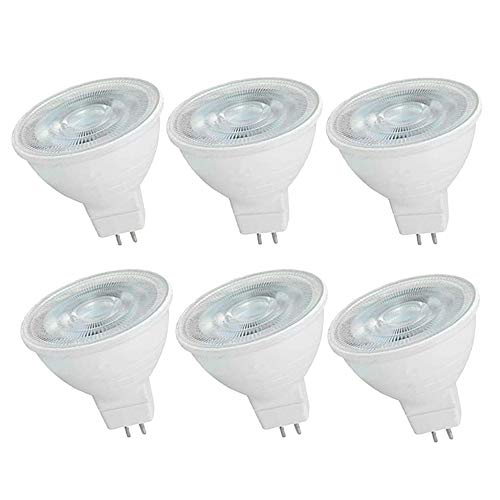 OUGEER 6 Stück MR16 LED-Leuchtmittel 6W AC 220-240V LED GU5.3, Entspricht 60W MR16 Halogenlampe Kaltweiß 6000K MR16 LED-Strahler GU5,3 600 Lumen Nicht Dimmbar von OUGEER