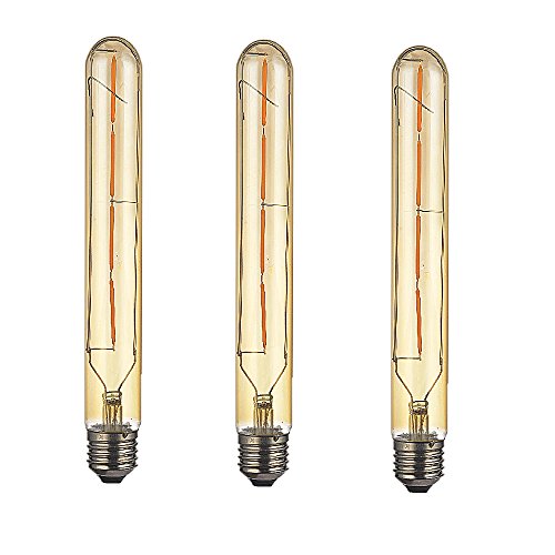 OUGEER Edison Vintage Röhrenlampe E27 4W T30-225 Reagenzglas Flöte Glühlampe Rohr ,AC 220-240V,E27 T30 LED Filament Glühbirne Warmweiß(2300K) von OUGEER
