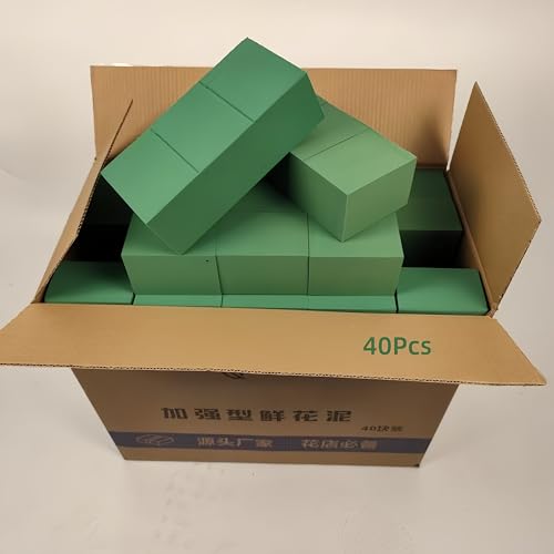 40 Stück extra große 22,5 cm x 10,5 cm x 7 cm Blumenschaumblöcke für trockene und nasse Blumenarrangements 40 Stück extra große 22,5 cm x 10,5 cm x 7 cm Blumenschaumblöcke für trockene und nasse Blumenarrangements von OUGHTOSIS