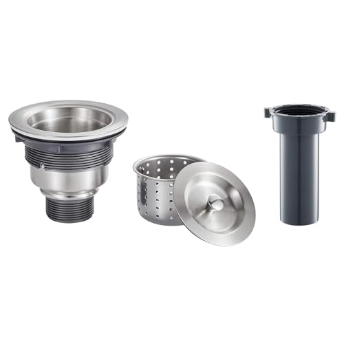 OUGOO 8,9 cm Küchenspüle-Abfluss, Edelstahl, abnehmbares tiefes Korbsieb, Saitenhalter im Lieferumfang enthalten OUGOO 8,9 cm Küchenspüle-Abfluss, Edelstahl, abnehmbares tiefes Korbsieb, Saitenhalter im Lieferumfang enthalten von OUGOO