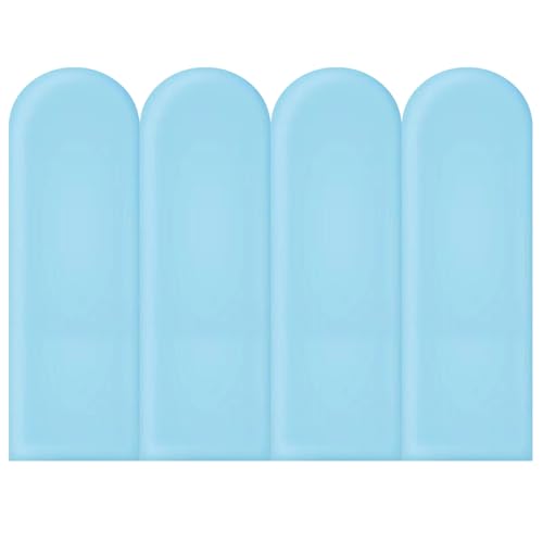 OUGPIU 3D Selbstklebend Wandpaneele Gepolstert,PU Polsterpaneel Kinderzimmer Wandpolster,Kinder Sensorischer Wandpaneele,Wandschutz Wandkissen,Wandverkleidung,Blau,20x40cm von OUGPIU