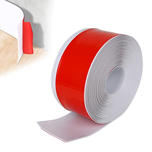 6M PVC Selbstklebend Abdeckleiste Übergangsprofil Wasserdicht Selbstklebend,Übergangsschiene Abschlussprofil,Gummi Wandsockelleiste,Boden Teppich Laminat,SchwellenüBergäNge 1.1CM HöHe von OUGPIU