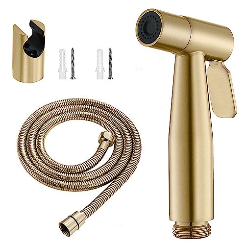 Bidet Handbrause Set für Toilette,G1/2” Bidet Brause mit Schlauch,WC Dusche Handbrause Edelstahl Sprühkopf für Dusche Badezimmer Hygiene Toilettenpapier Windelreinigung von OUGPIU