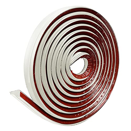 Flexible Deckenleisten Selbstklebend Caulk Strip,Dichtungs- und Zierleisten für Decken und Wandübergang,Schälen und aufkleben Faltbarer Kantenschutz,Möbelkantenband (Weiß, 5M) von OUGPIU