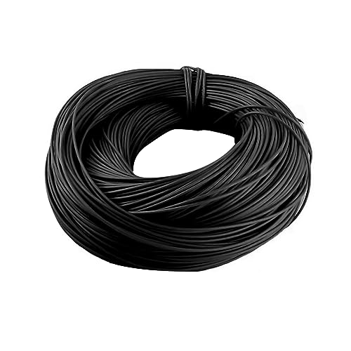 OUGPIU Flechtrohr 2.5mm /ca. 500g PE Peddigrohr Bänder Flechtmaterial, Peddig, Kunststoff Rattan Geflecht für Korbflecht Tischkorb (Schwarz, 2.4mm) von OUGPIU