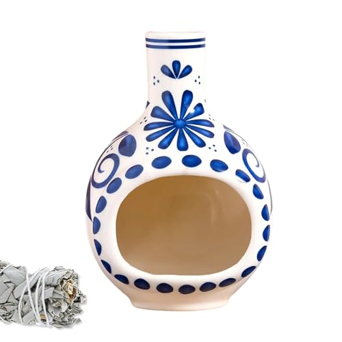 Palo Santo Halter Handgefertigte Mini Keramik Räucherschale,Räucherstäbchenhalter für Räucherkegel mit weißem Salbei zur energetischen Reinigung für Meditation Yoga Raumdekoration Palo Santo Halter Handgefertigte Mini Keramik Räucherschale,Räucherstäbchenhalter für Räucherkegel mit weißem Salbei zur energetischen Reinigung für Meditation Yoga Raumdekoration von OUGPIU