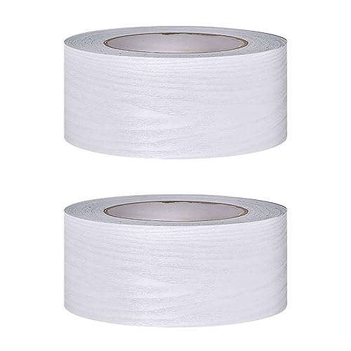 Weichsockelleiste,2 Rollen 10m PVC Weichsockelleiste Selbstklebend,5cm Breit Flexible Knickleiste,Fugendichtungsband,Laminat Dekore Fußleisten für Küche und Badezimmer Füllt Fliesenfugen (Weiß) von OUGPIU