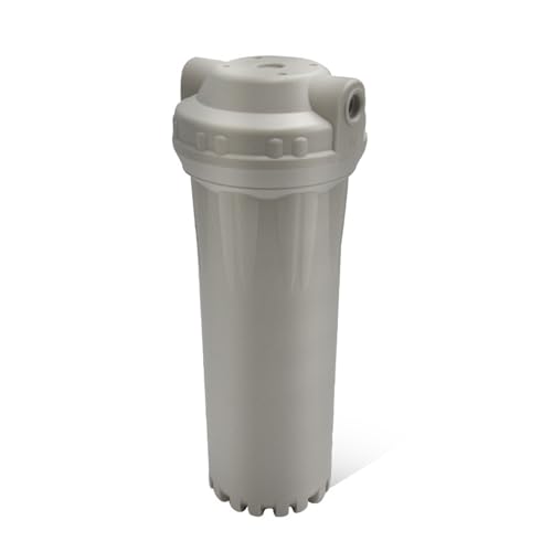 10 Zoll Haushalt 1/2 Wasserreiniger Filterflasche Frontverdickte Filterflasche Zubehör for Reinwassermaschinen Mit hocheffizienter Filterfunktion(Gray) von OUHFCASN