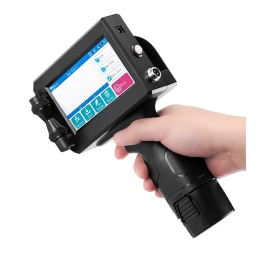 12,7 mm Handheld-Tintenstrahldruckerpistole mit schnelltrocknender Tinte for Text, QR, Barcode, Chargennummer, Logo, Datum, Etikettendrucker, nicht verschlüsselt Leicht und praktisch(Include 2 Cartrid von OUHFCASN