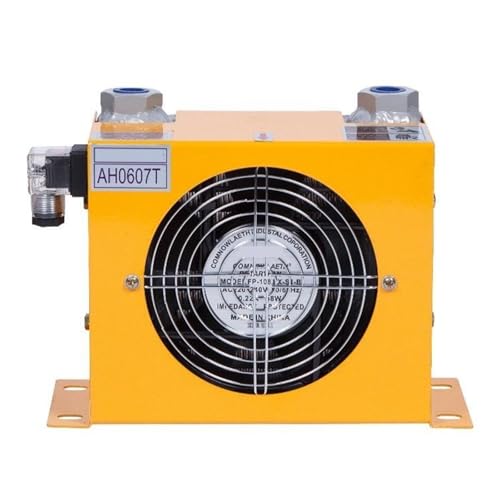 AH0607T-CA 40L/min Hydrauliköl-Luftkühler Luftgekühlter Ölkühler-Plattenwärmetauscher mit Lüfter Weit verbreitete Anwendung(DC12) von OUHFCASN