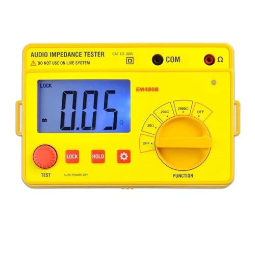 EM480B Digitaler Audio-Impedanztester Widerstandsmessgerät mit Testbereich 20Ω/200Ω/2000Ω 1KHz Weit verbreitet von OUHFCASN