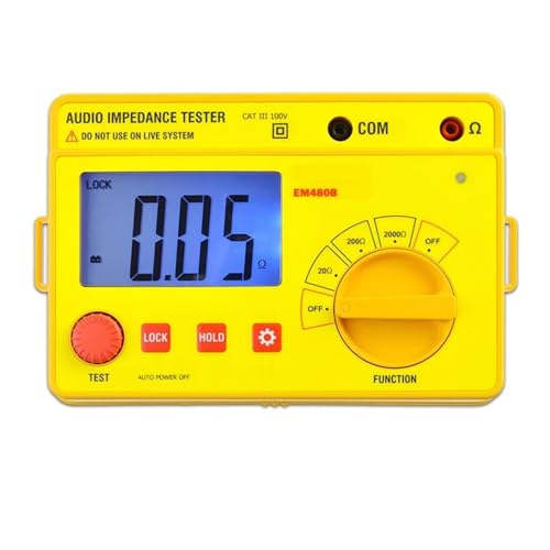 EM480B Tragbarer Audio-Impedanztester mit Testbereichen 20/200/2000 Widerstandsmesser Timerfunktion Datenspeicherung Weit verbreitet EM480B Tragbarer Audio-Impedanztester mit Testbereichen 20/200/2000 Widerstandsmesser Timerfunktion Datenspeicherung Weit verbreitet von OUHFCASN