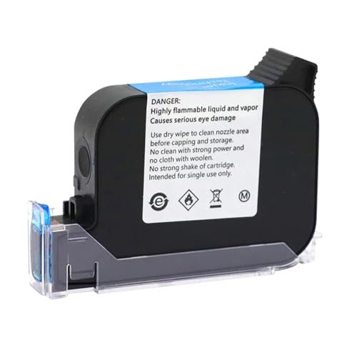 OUHFCASN 1/3/5 Stück 2588+ 2588+(M) Lösungsmittel-Tintenpatrone ohne Verschlüsselung for Handdrucker, 600 DPI, Datum, 12,7 mm, Tintenstrahlcodierer Leicht und praktisch(Yellow,1pc) von OUHFCASN