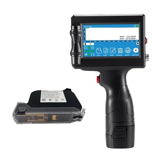 OUHFCASN 12,7 mm Bild Bild QR Code Seriennummer Tragbare Maske Online-Drucker Hand Jet Handheld Thermal Inkjet Drucker Leicht und praktisch(Printer 1 Ink) von OUHFCASN