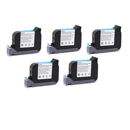 OUHFCASN 12,7 mm Handheld-Tintenstrahldrucker 2588 Datum Nummer Ablaufdatum Logo QR Bar Chargencode Ablaufdatum 12,7 mm Etikettendrucker 28 Sprachen Leicht und praktisch(Only 5pcs Black Ink) von OUHFCASN