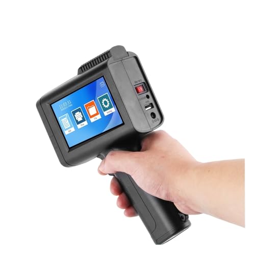 OUHFCASN 12,7 mm Handheld-Tintenstrahldruckere mit schnell trocknender Tinte for Text, QR-Barcode, Chargennummer, Logo, Datumsetiketten-Codierungsmaschine Leicht und praktisch(Non Cartridge) von OUHFCASN