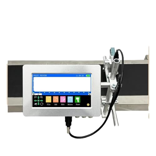 OUHFCASN 170PLUS 7-Zoll-Industrie-Online-Tintenstrahldrucker 12,7 mm Text QR Barcode Chargennummer Logo Datum Etikettenglasdrucker Leicht und praktisch(12.7mm with 1 Ink) von OUHFCASN