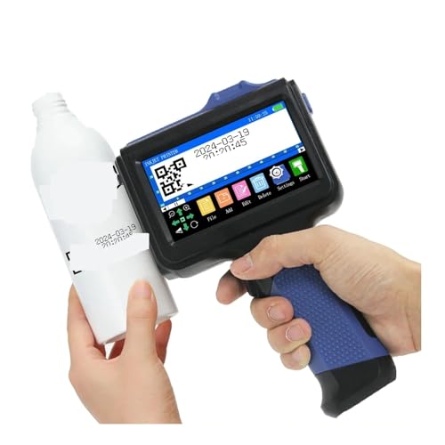 OUHFCASN 1790PLUS Tragbarer 12,7-mm-Drucker Handheld-Tintenstrahldrucker Text QR Barcode Chargennummer Logo Bild Datumsdruckmaschine Leicht und praktisch(with 1 Ink) von OUHFCASN