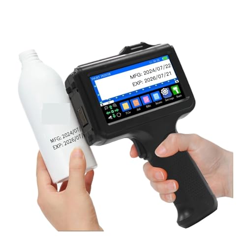 OUHFCASN E19 12,7 mm tragbarer Handheld-Tintenstrahldrucker Unverschlüsselter Text QR Barcode Chargennummer Logo Datum Etikettendrucker Leicht und praktisch(Without Ink) von OUHFCASN