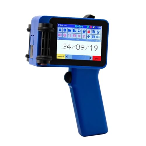 OUHFCASN Handheld-Tintenstrahldrucker for Etiketten, Datum, QR-Code, Chargennummer, Logo for den Verpackungsdruck, tragbare Codiermaschine Leicht und praktisch(Printer- 1 Black Ink) von OUHFCASN