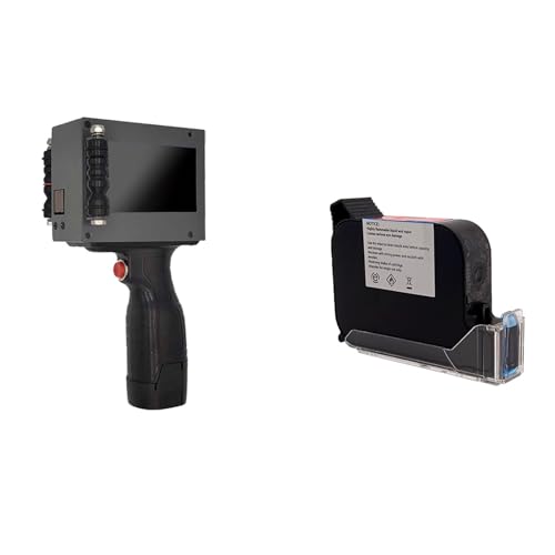 OUHFCASN Handheld-Tintenstrahldruckerpistole 16,8 V, 600 DPI, 12,7 mm, tragbar, intelligentes Logo, schnell trocknend Leicht und praktisch(Machine with Ink) von OUHFCASN