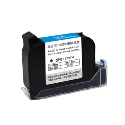 OUHFCASN JS21M 12,7 mm tragbarer Thermo-Tintenstrahldrucker, schnell trocknende Eco-Solvent-Tintenpatrone for unverschlüsselte tragbare Drucker Leicht und praktisch(1 Black Ink) von OUHFCASN