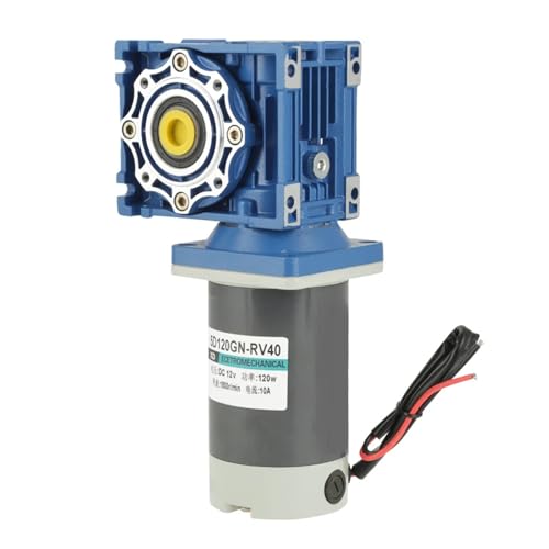 RV40 Schneckengetriebemotor 12 V/24 V 120 W RV40 Geschwindigkeit einstellbar CW/CCW mit Selbsthemmung für Garagentor(105,12V) von OUHFCASN