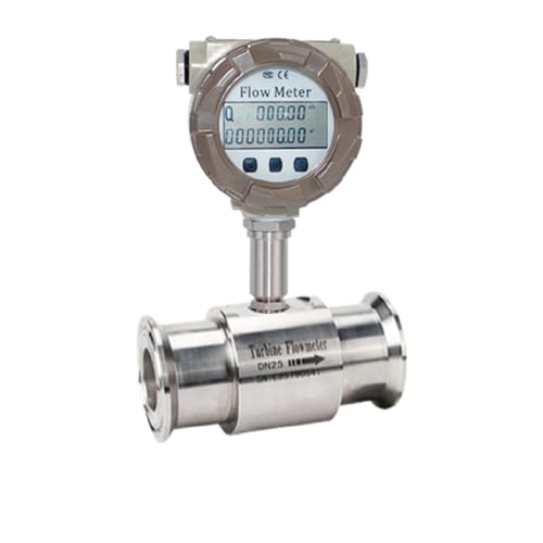 Turbinendurchflussmesser, 4-20 MA Ausgang, Edelstahl, Tri-Clamp, Digitaler Flüssigkeitsdurchflussmesser For Wasser, Kraftstoff Erkennung von Wasser(DN32) von OUHFCASN